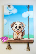 quadro-cuccioli-altalena-crema