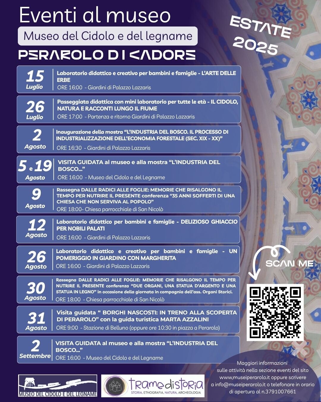 Eventi al Museo (e dintorni) per l'estate 2025 - Perarolo di Cadore