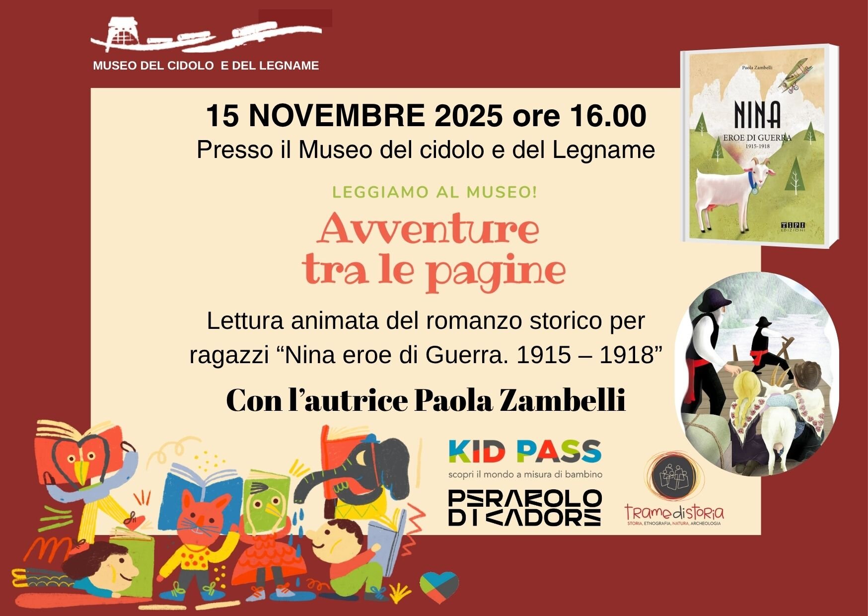 AVVENTURE TRA LE PAGINE. Kid Pass al Museo del Cidolo AVVENTURE TRA LE PAGINE. Kid Pass al Museo del Cidolo