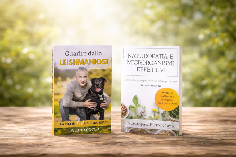 Libri di Pietro Cocco Guarire dalla Leishmaniosi e Naturopatia e Microrganismi Effettivi