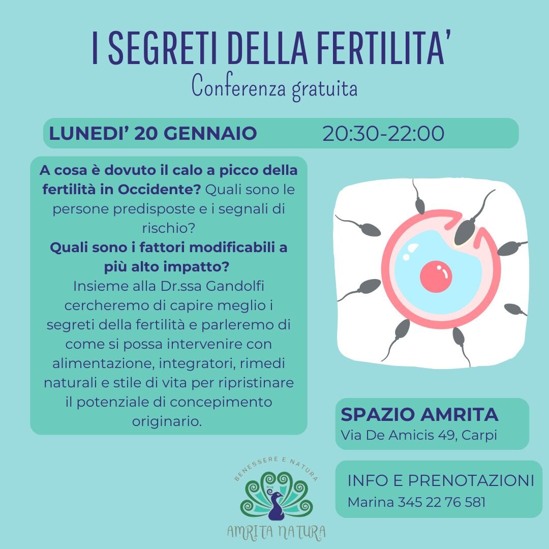 I SEGRETI DELLA FERTILITA': incontro gratuito