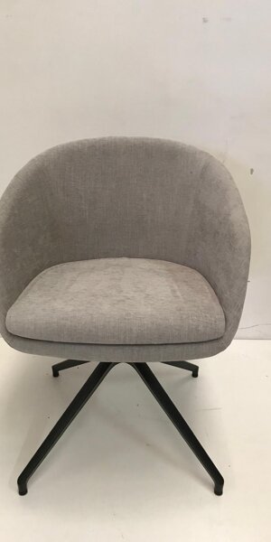 Poltroncina da ufficio imbottita grigia