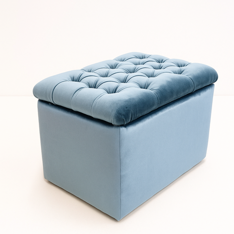 a_photograph_features_a_full_view_of_a_teal_blue_u