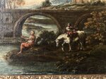 sovrapporta-dipinto-ad-olio-su-tela-raff-viandanti-a-pesca-presso-ponte-mammolo-fine-xvii-secolo