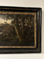 sovrapporta-ad-olio-su-tela-con-viandanti-a-pesca-presso-ponte-mammolo-fine-xvii-secolo