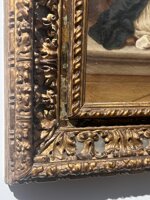 sebastiano-conca-madonna-del-rosario-su-rara-cornice-intagliata-e-intarsiata-di-vetri