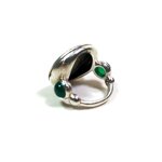 anello-con-ape-in-argento-e-agata-verde
