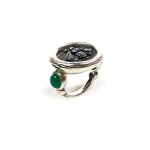 anello-con-ape-in-argento-e-agata-verde