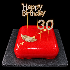 torta rossa âbuon compleanno 30â