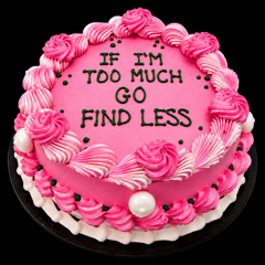 torta rosa decorata con scritta verde