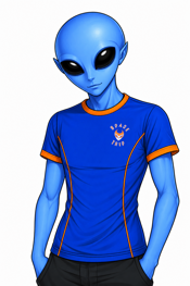 ufo maglia blu arancio