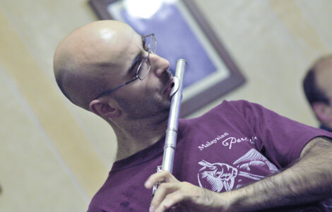 Daniele Pasini in una foto informale durante le serate musicali dopo i concerti all'Anno Domini Multifestival 2008, Santuario di Oropa (foto di Juan Carlos Tudose) Daniele Pasini in una foto informale durante le serate musicali dopo i concerti all'Anno Domini Multifestival 2008, Santuario di Oropa (foto di Juan Carlos Tudose)