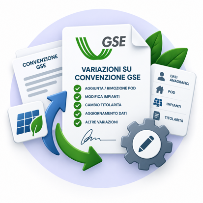 Servizio di variazioni su convenzione GSE