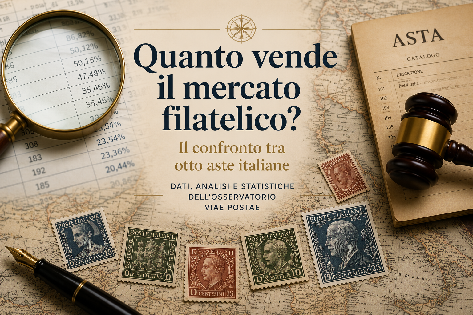 Quanto vende il mercato filatelico? Il confronto tra otto aste italiane