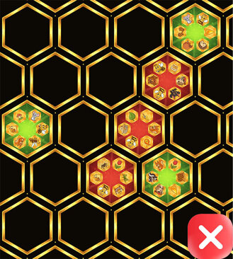 Esempio di errore nel posizionamento sulla Casella Reale da evitare durante la partita.
