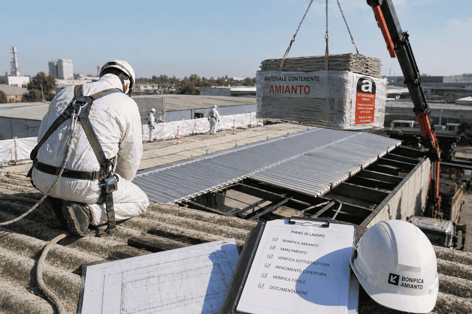 Bonifica e rifacimento copertura: come coordinare le fasi senza scarichi di responsabilità