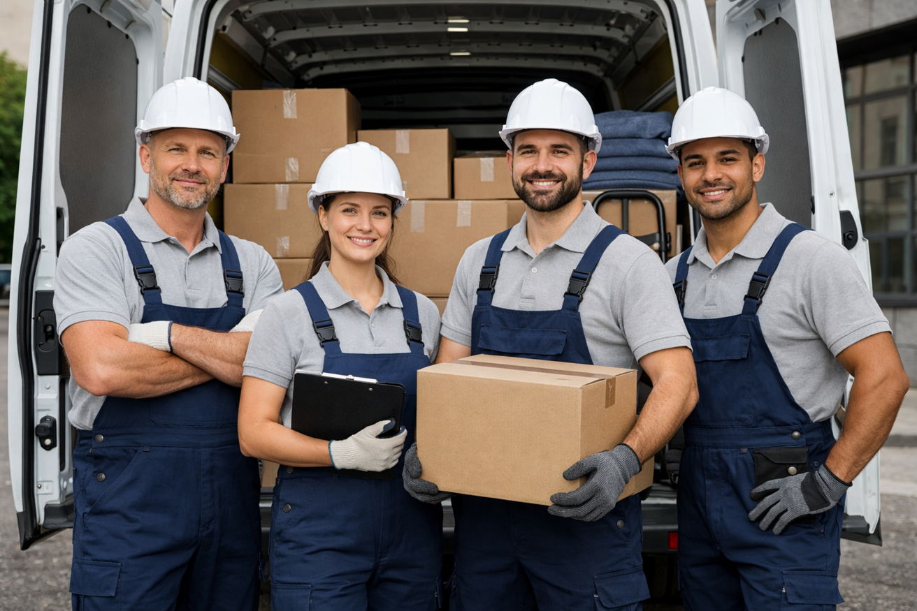 Scatole ordinate con etichette per trasloco casa a Pavia Lodi Tortona