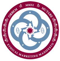 Immagine del simbolo del Manifesto del Marketing etico disegnato e progettato da Barberis Federico Ottavio