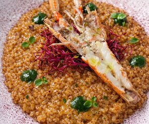 Scampi, risotto