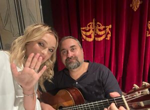 con Carolina Crescentini