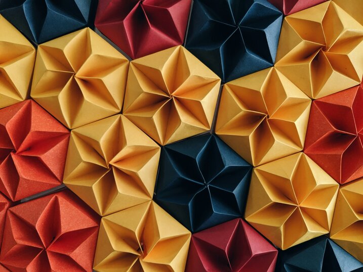 sfondo origami modulari
