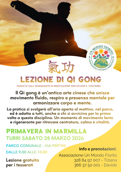 Locandina evento qi gong a Turri