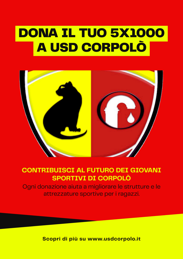 volantino - dona il tuo 5x1000 a usd corpolò