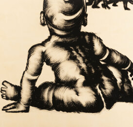 Tre figure, 95x99 cm