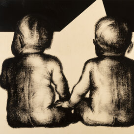 Due figure, 95x99 cm