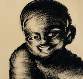Mezza figura, 50x45 cm