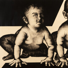 Due figure, 95x99 cm