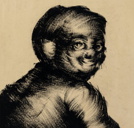 Mezza figura, 50x45 cm