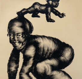 Due figure, 95x99 cm