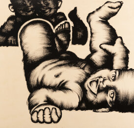 Tre figure, 95x99 cm