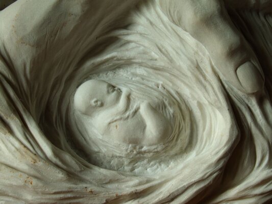 Proteggi davide, scultura in marmo di � Elena Mutinelli scultrice, opera unica