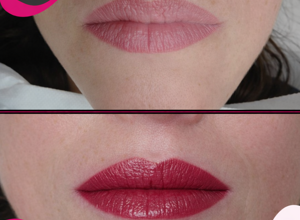 Trucco semipermanente labbra ad Alghero prima e dopo effetto naturale