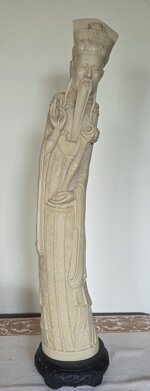grande-statua-shou-xing-dio-longevita-cinese-scultura-vintage-in-resina-avorio-su-base-legno-feng-shui