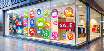 decorazione vetrine lecce