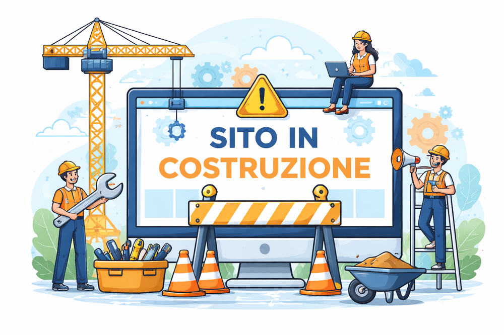 sito in costruzione moderno e vivace
