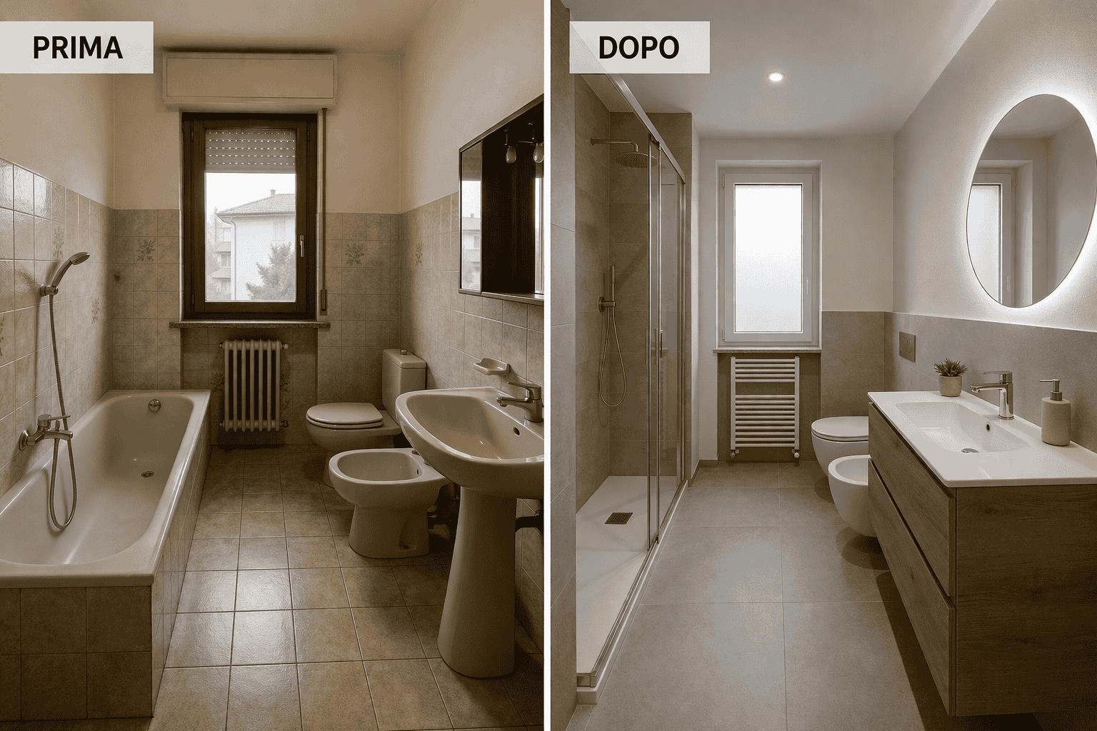 Vasca o doccia? Come decidere in un bagno residenziale a Barzanò e Lecco