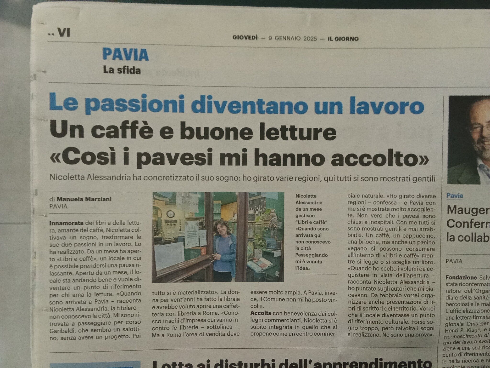 Prima intervista Il Giorno