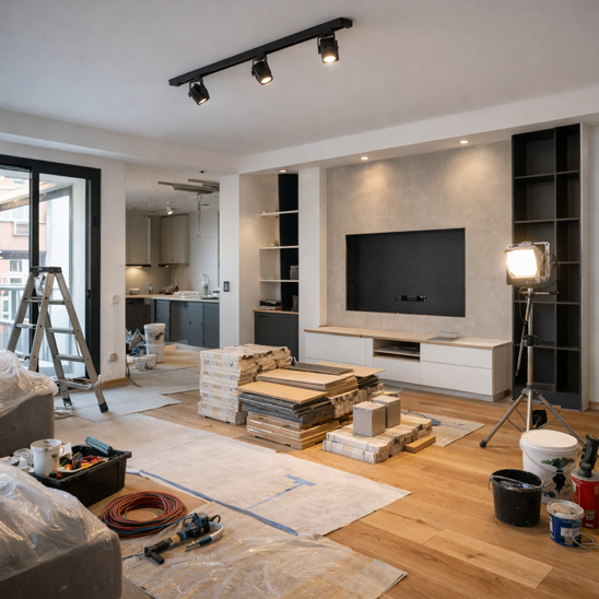 Ristrutturazione appartamento a Milano con finiture contemporanee e cantiere ordinato