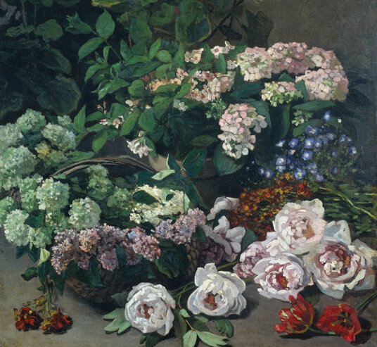 Arte - 'Fiori di primavera' dipinto di C. Monet 