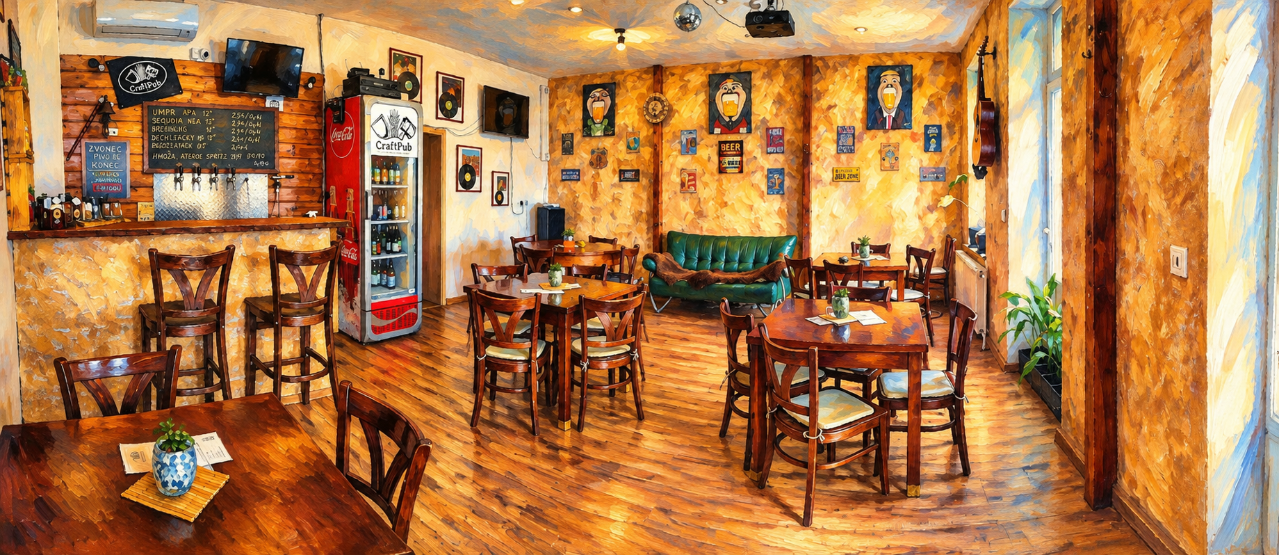 hrejivý interiér pivárne craftpub hrejivý interiér pivárne craftpub