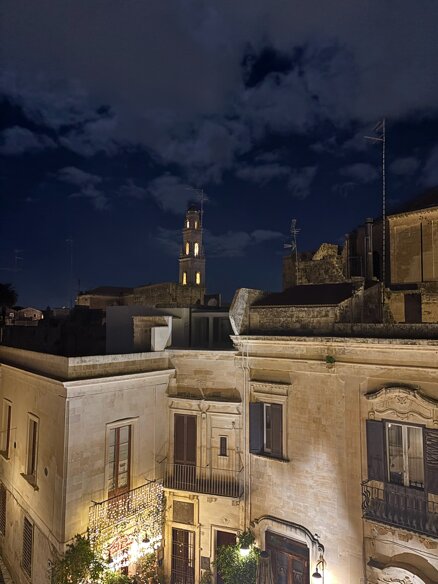 The rooftop night view