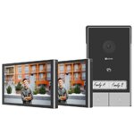family-kit-videocitofono-bifamiliare-2-schermi-touch-7-2k-controllo-remoto-rilevamento-movimento-audio-bidirezionale-sblocco-rfid
