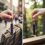 portachiavi-in-paracord-550-handmade-viola-nero-con-inserto-in-metallo