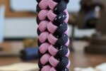 portachiavi-super-paracord-tactical-pink-black-reflective