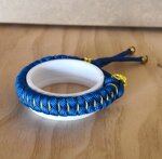 bracciale-in-paracord-550-blu-e-oro-artigianale-regolabile