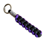 portachiavi-in-paracord-550-handmade-viola-nero-con-inserto-in-metallo